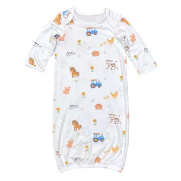 Super Soft Sack Gown -Farm