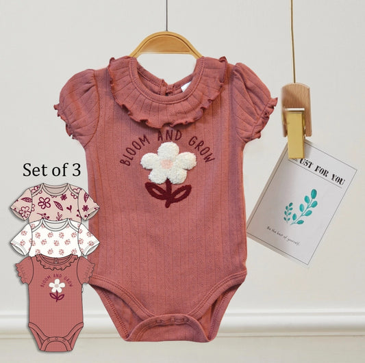 Bloom & Grow -Onesie 3 Pack
