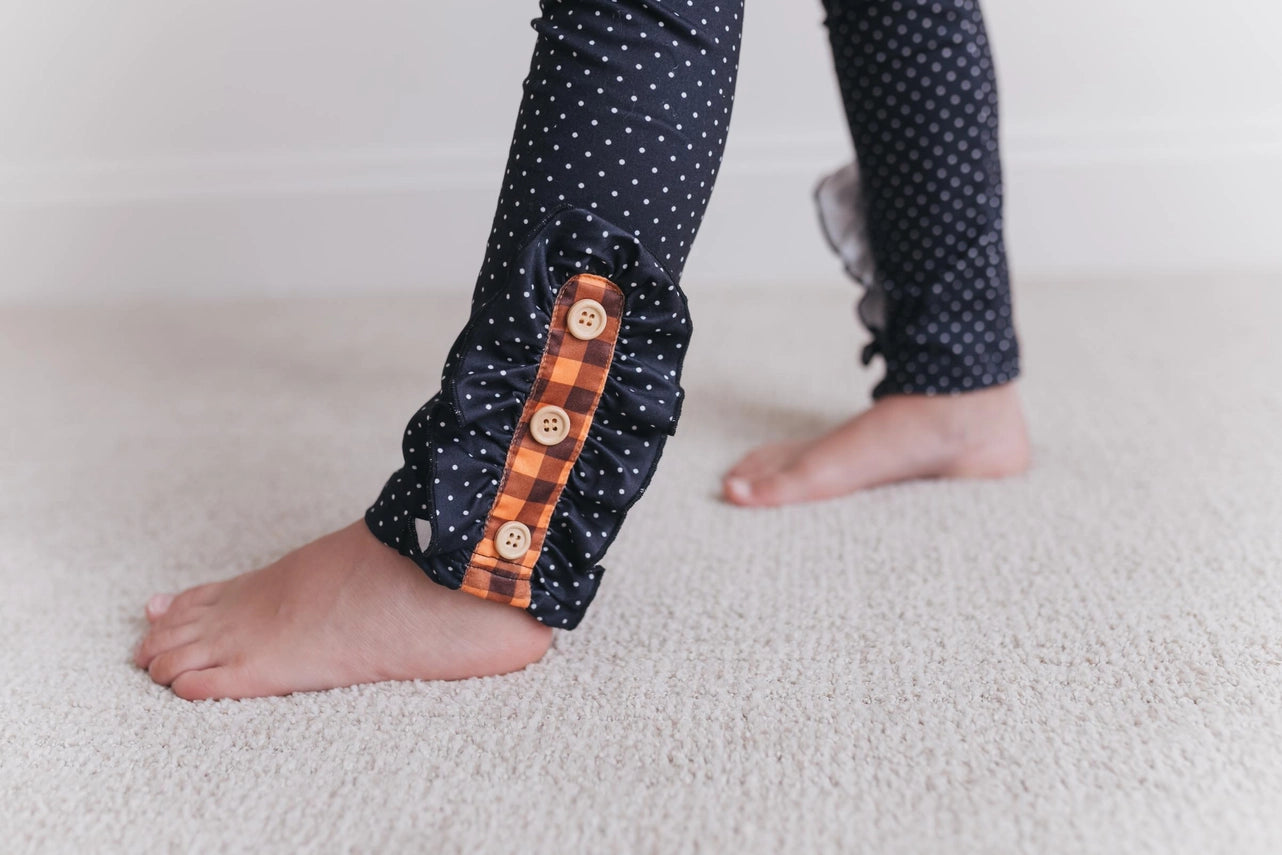 Gingham Checked Fall Set