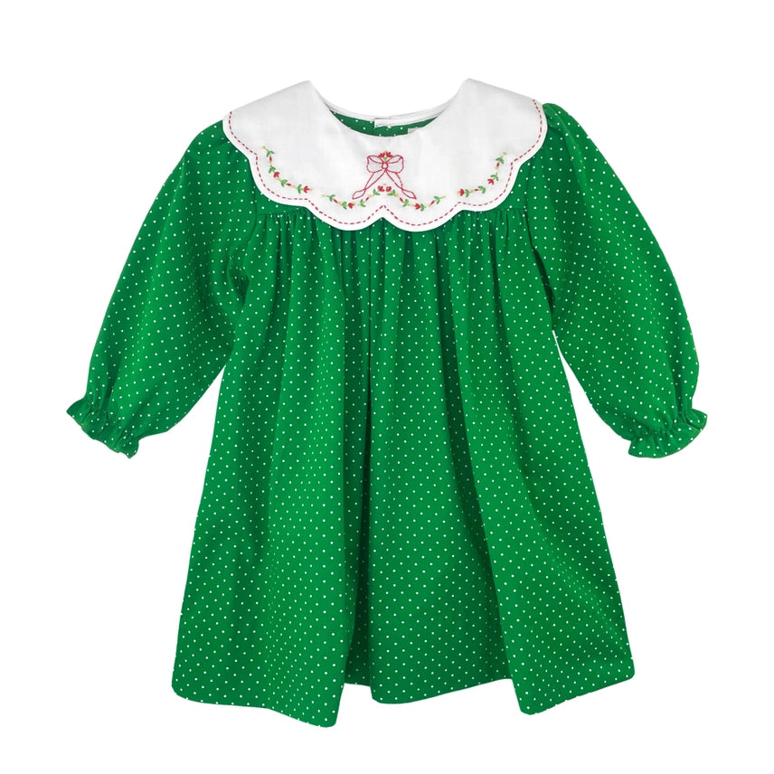 Green Dot Holiday Dress