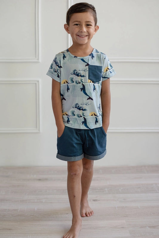 Pocket T & Short Set --Jonah & Whale