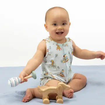 Sleeveless Romper -Lake Buddy