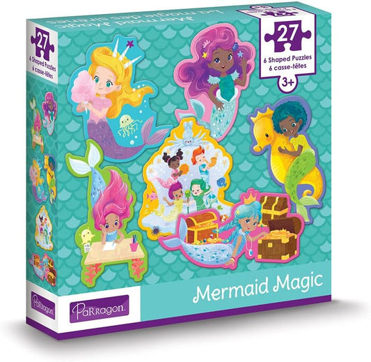 Mermaid Magic- 6 Shaped Puzzles