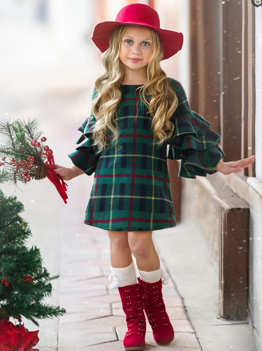 Mistletoe Tiered-Sleeve Dress