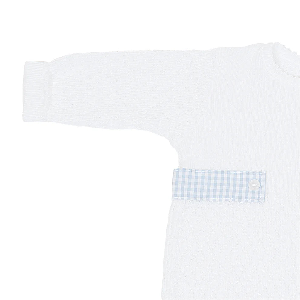 Paty Knit Romper with Gingham