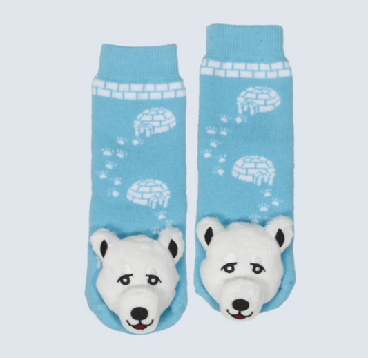 Polar Bear Messy Moose Socks