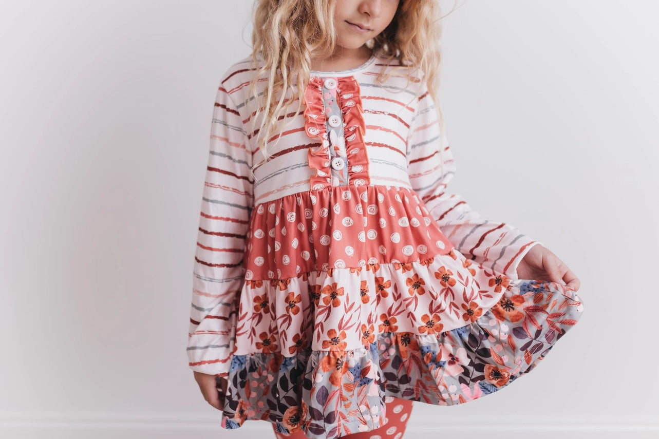 Rust Ruffle Legging Set