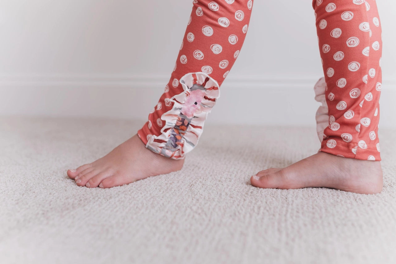Rust Ruffle Legging Set