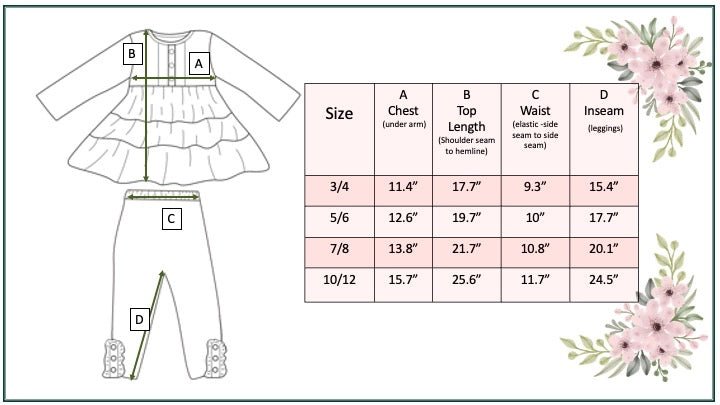 Rust Ruffle Legging Set