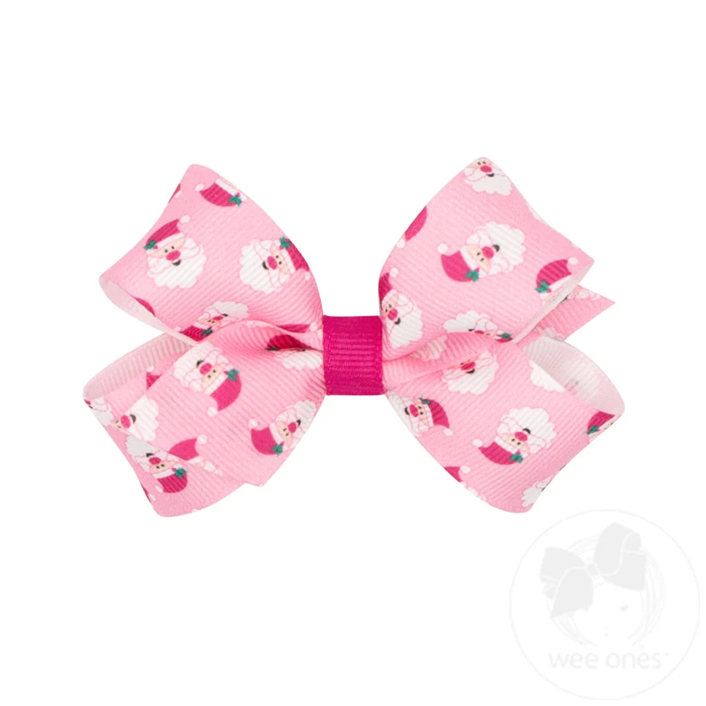 Pink Santa Bow