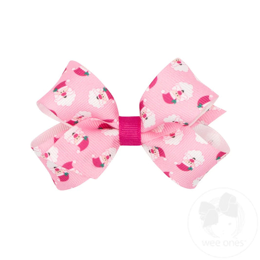 Pink Santa Bow