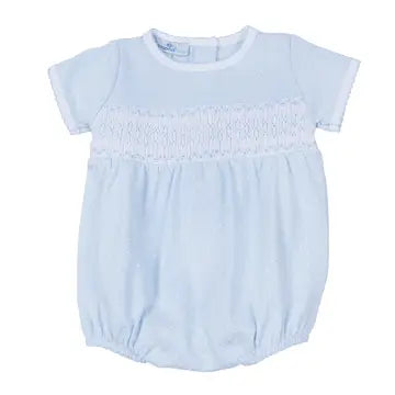 Simply Sweet Smocked Bubble Blue