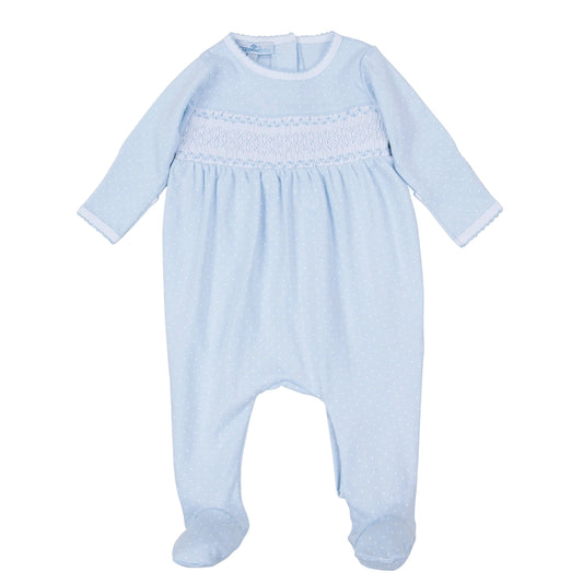 Simply Sweet Smocked Sleeper Blue