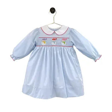 Smocked Snowman Dress