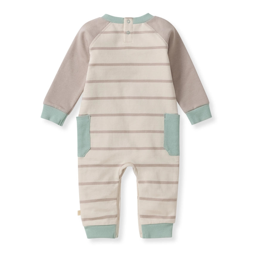 Sage/Beige Stripe Boy Jumper