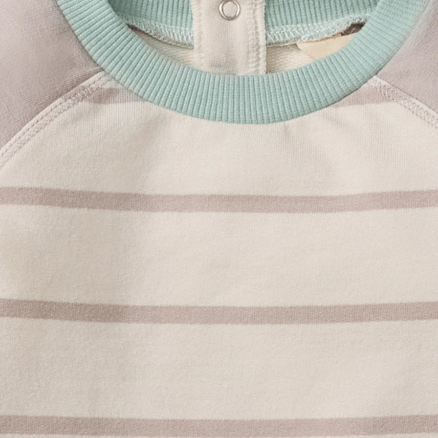 Sage/Beige Stripe Boy Jumper
