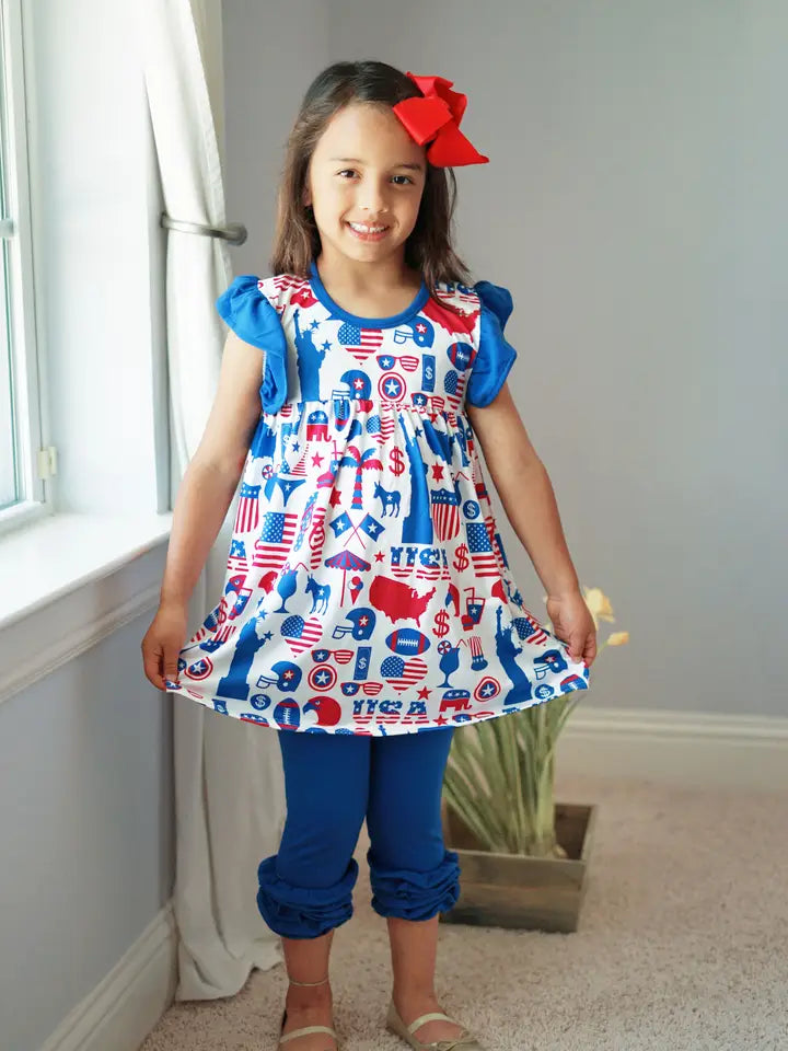 4th of July 2PC Ruffles