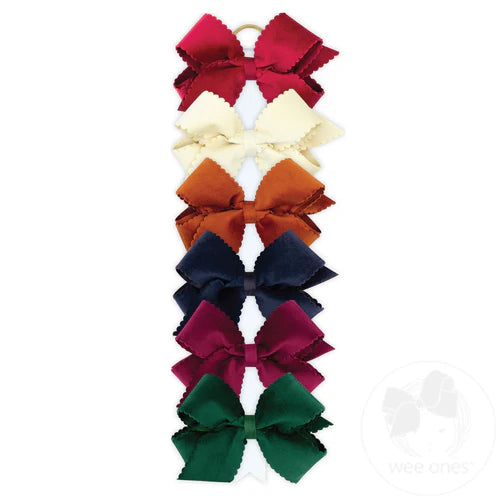 Velvet Scallop Edge Bow