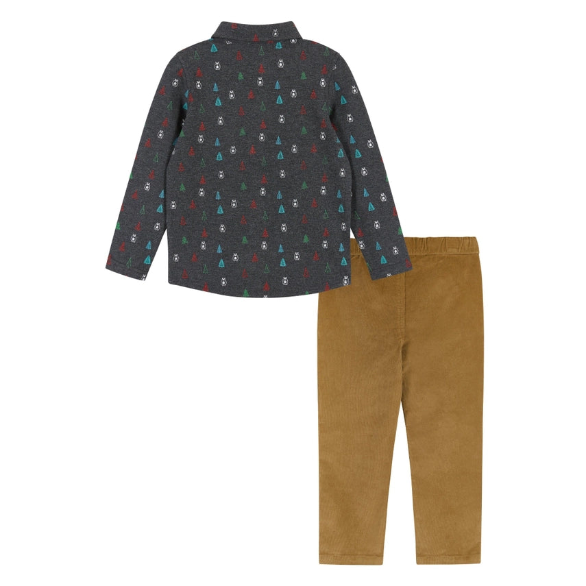 Holiday Knit Buttondown Set